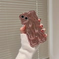 thumbnail image 2 of for iPhone 14 Case, Water Ripple Wave Pattern Phone Case for Women Girls, Curly Wave Shape Soft TPU Exquisite Stylish Durable Protective Phone Cover for iPhone 14, Rose Gold, 2 of 14