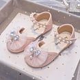 thumbnail image 5 of FAOWME Girls Sequined Sandals And Pearl Leather Shoes Pink 4-4.5 Years, 5 of 8