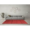thumbnail image 3 of Ahgly Company Indoor Round Abstract Red Modern Area Rugs, 5' Round, 3 of 4