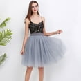 thumbnail image 5 of Ediodpoh Carnival Women's Tutu Skirt Knee Length Long Adult Tutu Layered Short Prom Party Midi Mesh Skirt Womens Skirts Grey L, 5 of 5