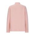 thumbnail image 6 of XPMWRP Women's Long Sleeve Button Coat Soft Breathable Fabric Casual Top Perfect for Spring Summer Daily Wear Stylish Jacket Ideal for Holiday Parties Pink M, 6 of 7