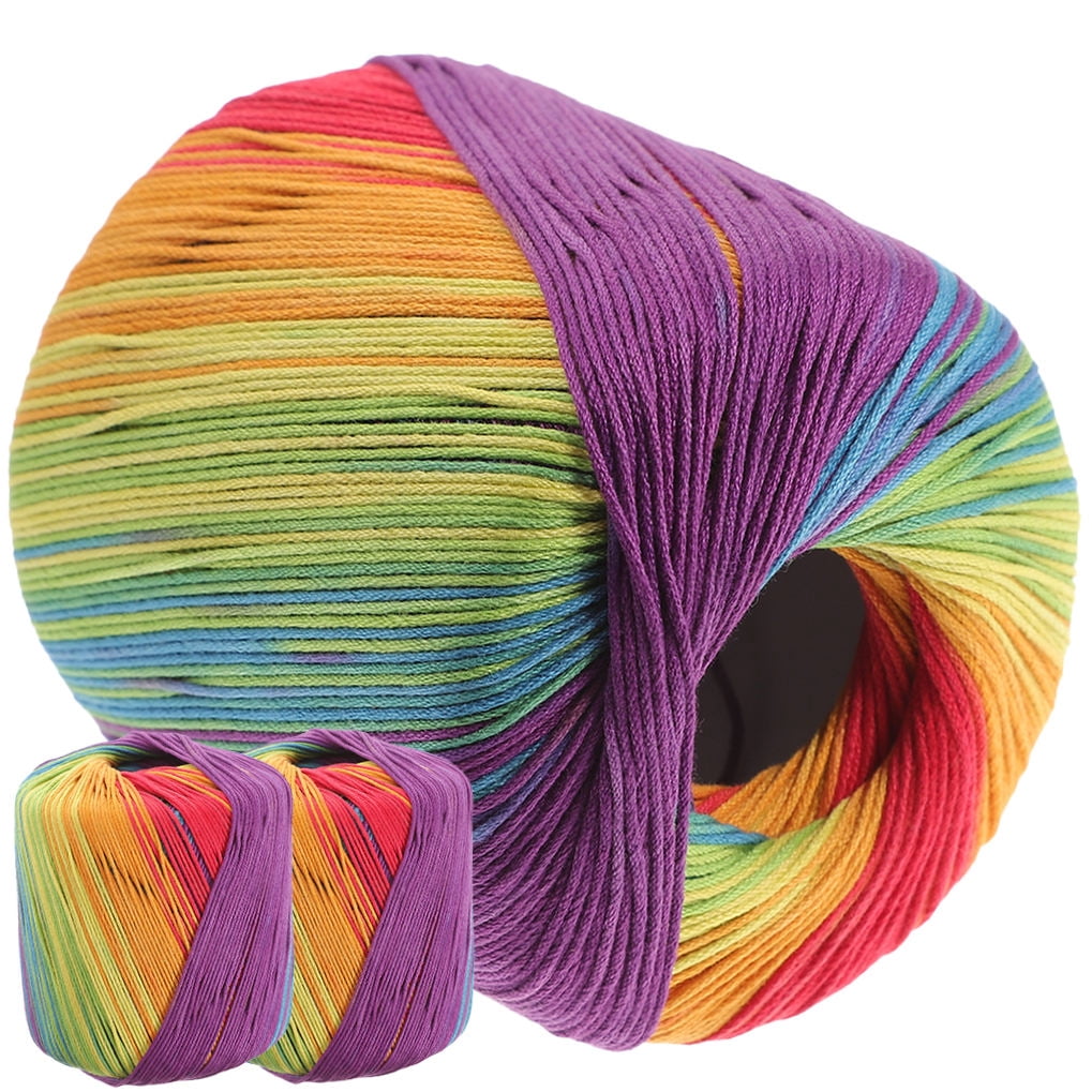 KAKOWELY 3Rolls Diy Thread Rainbow Weaving Yarn For Accessories And Toys Family And Friends Celebration present