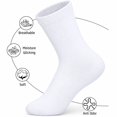 thumbnail image 5 of Anewi Mens Diabetic Socks, Extra Wide Socks for Men, Non Binding Thin Seamless Ankle Socks, Soft Loose Fit for Everyday Wear, 4 Pairs, Multiple Colors, 5 of 8