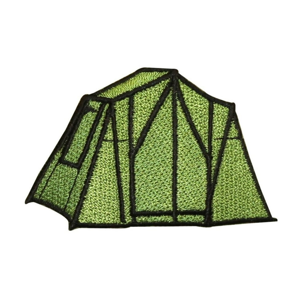 ID 0573 Camping Tent Patch Scouts Pop Up Camp Embroidered Iron On