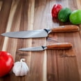 thumbnail image 2 of Swiss Diamond 2-Piece Chef and Paring Knife Set, Full Tang German Steel, Carbonized Ash Wood Handle, 2 of 7