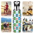 thumbnail image 7 of Yayeee 20oz Insulated Water Bottle Double Wall Stainless Steel with Flip Straw Lid, Christmas Dog Paws Pattern, 7 of 7