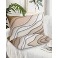 thumbnail image 2 of Beige Ombre Pillow Covers King Size 2 Pack, Modern Geometric Abstract Aesthetic Cream Soft Bed Throw Pillowcases Breathable Cooling Long Lumbar Body Pillow Sham Cover for Bed Sofa 20''x36'', 2 of 7