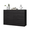 thumbnail image 3 of Ktaxon Wood Dresser for Bedroom, 8 Drawer Double Dresser with Metal Handles, 15.8" D x 57" W x 35" H, Black, 3 of 3