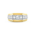 thumbnail image 2 of 10kt Two-tone Gold Mens Round Diamond Graduated Band Ring 1 Cttw, 2 of 4