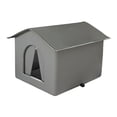thumbnail image 2 of Refugio para gatos callejeros, suministros para mascotas, cueva para gatitos, casa para gatos al aire libre para perros y gatos Gris S, 2 of 9