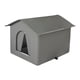 thumbnail image 2 of Casa para gatos al aire libre, cueva impermeable para gatitos, casa para perros, refugio para gatos callejeros. Gris S, 2 of 9