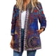 thumbnail image 1 of Chaqueta de punto con estampado de mujer vintage, bolsillo de manga larga, chaqueta informal suelta, Tomshoo 4X-grande, 1 of 7