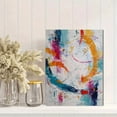 thumbnail image 2 of Qisvanset Colorful Textured Abstract Canvas Art 15.75x11.81 Inches, 2 of 8