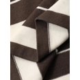 thumbnail image 7 of Womens Brown Striped Knit Dress With Round Neck Short Sleeve And Loose, 7 of 7