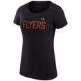 thumbnail image 2 of Women's G-III 4Her by Carl Banks Black Philadelphia Flyers Super-Slim Fit Lightweight Dot Print Team T-Shirt, 2 of 3
