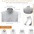 thumbnail image 2 of CAILDANL Fake Turtleneck Detachable Collars Set Half Top Mock Blouse Collar for Women Men, 2 of 6