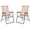 Beige, variant on Set of 2 Patio Folding Sling Back Chairs, Outdoor Camping Deck Chairs with Steel Frame, Textile Fabric Seat, No Assembly, Space-Saving Portable Seating for Yard, Beach, Patio and Garden Black
