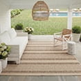 thumbnail image 5 of Safavieh Courtyard Caroline Striped Indoor/Outdoor Area Rug, Brown/Bone, 5'3" x 7'7", 5 of 17