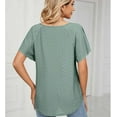 thumbnail image 4 of Ladies Shirts Ruffle Loose Button up Tunic Tops for Women, 4 of 5
