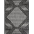 thumbnail image 2 of Unique Loom Outdoor Modern Collection Area Rug - Tambor (5' 3" x 7' 1" Rectangle Charcoal Gray/Ivory), 2 of 6