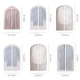 thumbnail image 2 of Garment Bag with Zipper, Clear Clothes Coats Cover Bags , Hanging Garment Suits Dress Bags for Closet Storage or Travel, 2 of 9