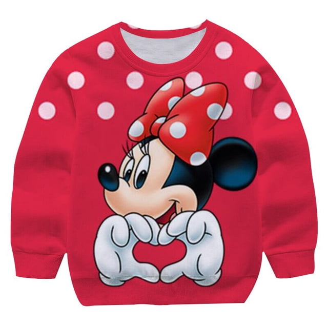 Bebé niñas niños encantador Mickey Mouse Minnie manga larga cuello redondo sudaderas niño dibujos animados sudaderas Otoño Invierno bebé Outfit11T Gao Jinjia LED