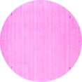 thumbnail image 1 of Ahgly Company Indoor Round Solid Pink Modern Area Rugs, 3' Round, 1 of 4