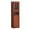 Cherry, variant on 63" Tall Slim Open Shelf Plus Top and Bottom Enclosed Storage Kitchen Pantry in Chocolate-Grey