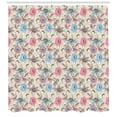 thumbnail image 3 of Ambesonne Floral Shower Curtain, Lily and Poppies Sketch, 69"Wx84"L, Multicolor, 3 of 3