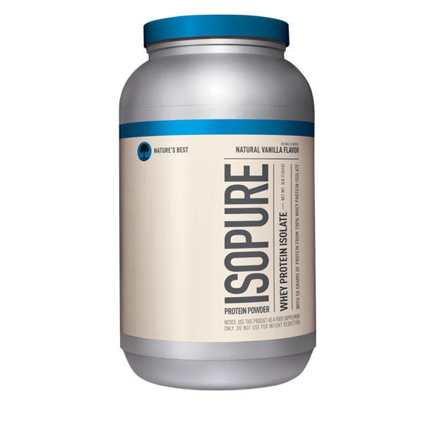 Isopure Whey Protein Isolate Powder, Natural Vanilla, 25g Protein, 3 Lb