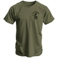 thumbnail image 5 of Combat Iron Men’s Graphic T-Shirt – Athletic Fit, Soft Cotton Blend – Military Green, Size S, 5 of 5