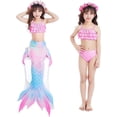 thumbnail image 4 of Cola de sirena para nadar para niñas y niños, hermoso disfraz de sirena, traje de baño, traje de baño Cosplay, 4 of 4