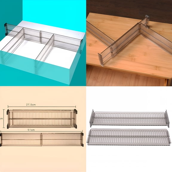 LAMIRO Adjustable Drawer 2 Dividers Cabinet Organizer,2 Count