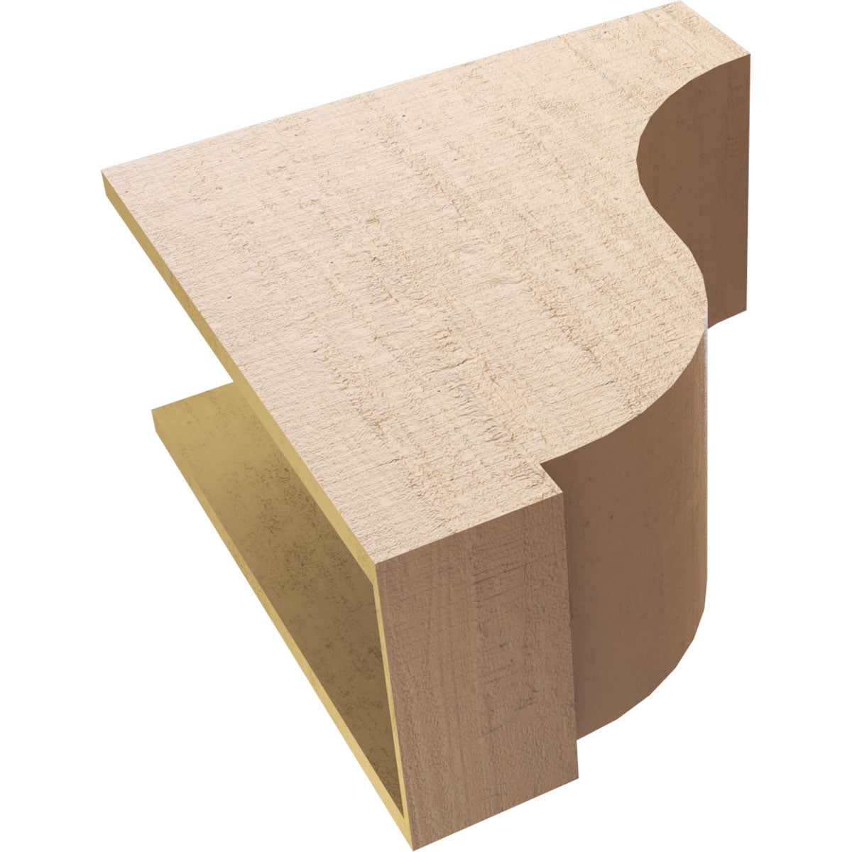 11"W x 22"D x 22"H Classic Van Buren Rough Cedar Woodgrain TimberThane Corbel, Primed Tan