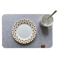 thumbnail image 4 of Yahome Heat Resistant Place Mats Sets of 12,Felt Cloth Placemat Glass  Cutlery Bag,Protective Dining Table Pad,Non Slip and Washable for Home Kitchen 17x12 inch Light Grey, 4 of 7