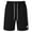 Black, variant on Draw Rope Shorts for Men Casual Pocket Elastic Waist Straight Half Shorts Pants Sport Pants