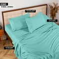 thumbnail image 2 of Utopia Bedding Solid 4 Piece Bed Sheets Set For Adults - Microfiber, Fade Resistant (King, Spa blue), 2 of 6