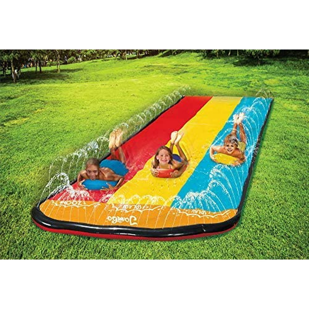 my first water splash and slide