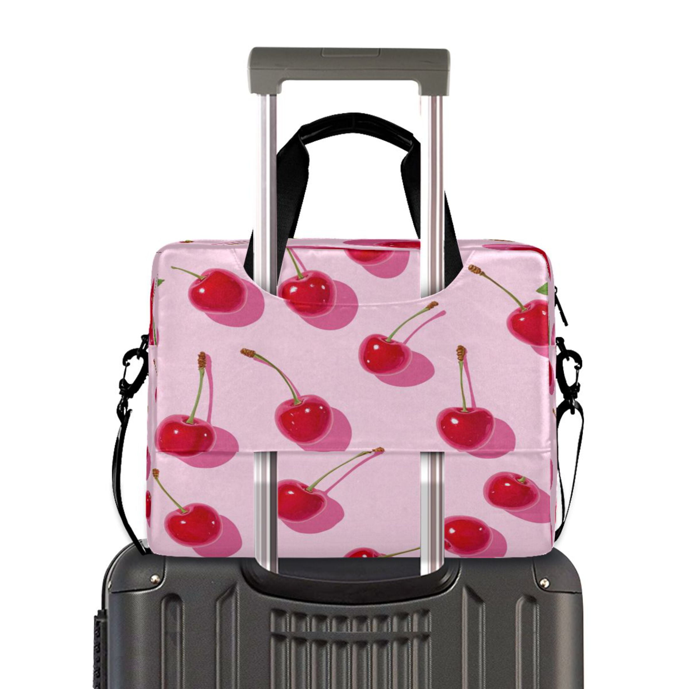 16" Laptop Tote Bag Laptop Sleeve Case Computer Briefcase for Work & Travel Red Cherries