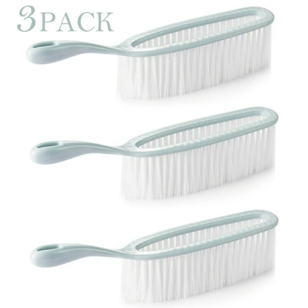 Family Mint - Mini Cleaning Brush Handle Hotel Family Clothes Dust Hair Sofa Bed Sheets Bedspread Carpet Cleaning for Home Office and Car 3PACK(Random Color)