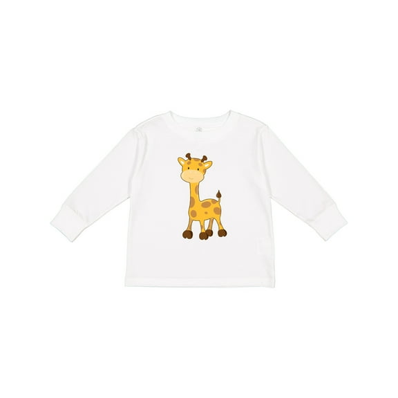 Inktastic Cute Baby Giraffe Boys or Girls Long Sleeve Toddler T-Shirt