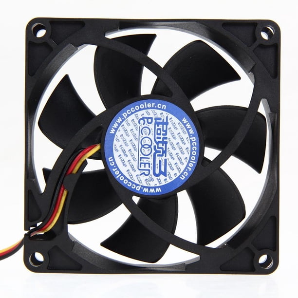 Destornillador Mute 80mm Computer PC Case Ventilador de refrigeración de 3/4 pines con almohadilla de tornillo para PC CUP Sywqhk Para estrenar