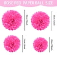thumbnail image 2 of Bolas de papel con pompón Bewildely Rosa roja 12 pulgadas decoraciones de flores de papel, 2 of 6