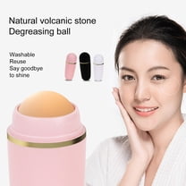 Joernso Oil Absorbent Roller Detachable Instant Results Shrink Pore Face Oil Control Roller Portable Oil Absorbing Volcanic Face Roller for Woman