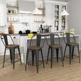Metal Stools Counter Height Stools Dining Chairs High Back Industrial