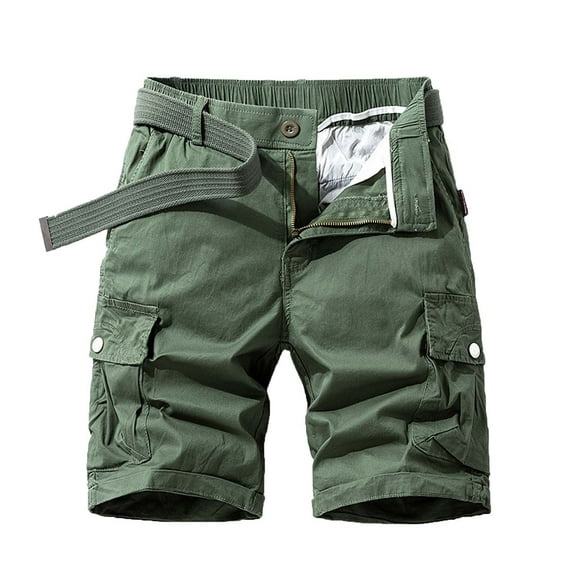 WREESH Men's Cargo Shorts Plus Size Cargo Shorts Multi-Pockets Relaxed Summer Beach Short Pants Outdoor Workout Shorts Olive Green