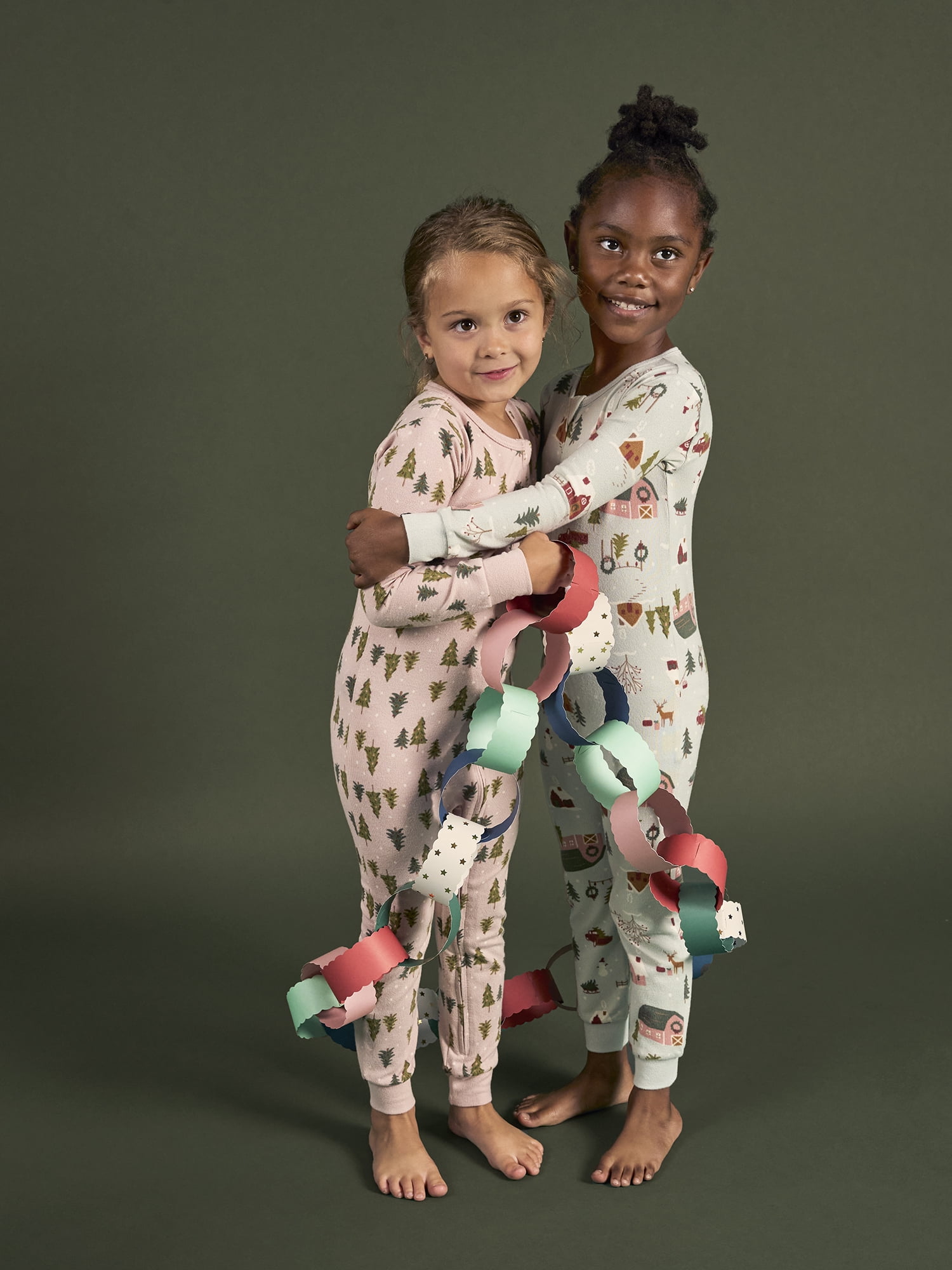 Modern Moments by Gerber Neutral Super Soft Hacci One-Piece Christmas Pajamas, 0/3 Months - 5T