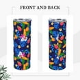thumbnail image 2 of Colorful Tropical Fruit Tumbler with Straw and Lid, 20 OZ Reusable Stainless Steel Vacuum Insulated Tumbler Water Cup for Coffee, Tea, Beverages, Travel Tumbler for Car, 2 of 5