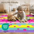 thumbnail image 4 of ODIKA 8'x10' Washable Area Rug Non-Shedding, Easy Care, Large Confetti Pink Dots Whimsical Borders Ombre Gradient Watercolor for King Size Bedroom Under Bed, Master Suite, 4 of 7