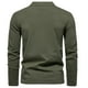 thumbnail image 4 of Blusas y camisas de manga larga con cuello en V para hombre, estilo casual, de color liso, de poliéster y algodón., 4 of 4